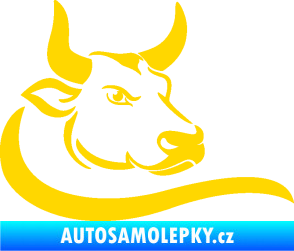 Samolepka Býk 008 pravá jasně žlutá
