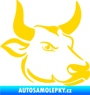 Samolepka Býk 009 pravá jasně žlutá
