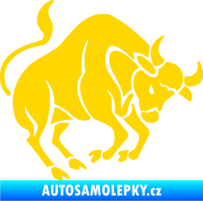 Samolepka Býk zvěrokruh 004 pravá jasně žlutá