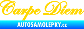 Samolepka Carpe diem nápis užívej dne jasně žlutá