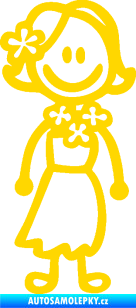 Samolepka Cartoon family slečna Hawai jasně žlutá
