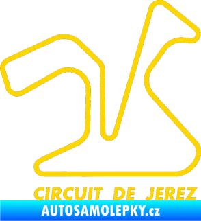 Samolepka Okruh Circuito de Jerez jasně žlutá