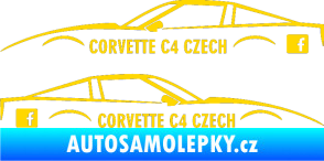 Samolepka Corvette C4 FB jasně žlutá