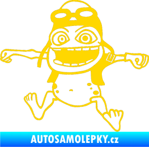 Samolepka Crazy frog levá jasně žlutá