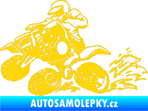 Samolepka Čtyřkolka 003 levá jasně žlutá