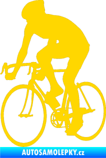 Samolepka Cyklista 001 levá jasně žlutá
