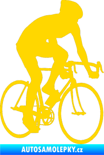 Samolepka Cyklista 001 pravá jasně žlutá