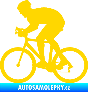 Samolepka Cyklista 008 levá jasně žlutá