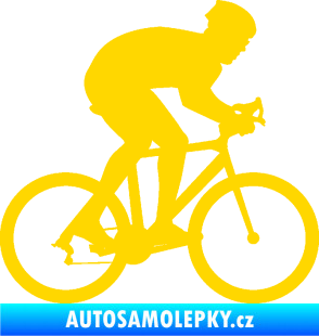Samolepka Cyklista 008 pravá jasně žlutá