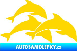 Samolepka Delfíni 001 pravá jasně žlutá