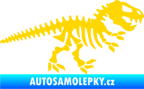 Samolepka Dinosaurus kostra 001 pravá jasně žlutá