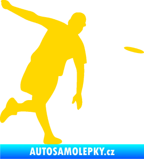 Samolepka Discgolf 001 pravá jasně žlutá