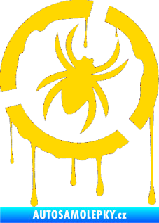 Samolepka Pavouk 001 - pravá jasně žlutá