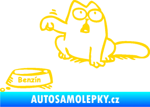 Samolepka Dolej benzín - levá jasně žlutá