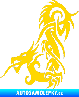 Samolepka Dragon 007 levá jasně žlutá