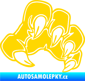 Samolepka Drápy 001 pravá jasně žlutá