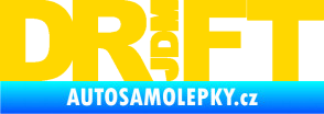 Samolepka Drift 008  nápis JDM jasně žlutá