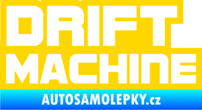 Samolepka Drift Machine nápis jasně žlutá