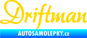 Samolepka Driftman nápis jasně žlutá