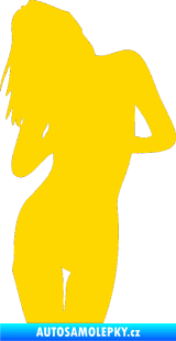 Samolepka Erotická žena 001 levá jasně žlutá