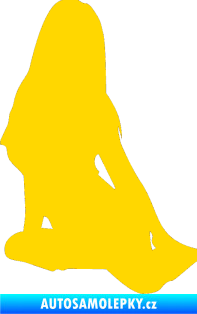 Samolepka Erotická žena 004 levá jasně žlutá