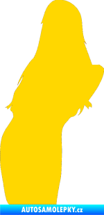Samolepka Erotická žena 005 levá jasně žlutá