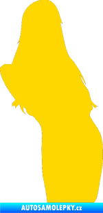Samolepka Erotická žena 005 pravá jasně žlutá