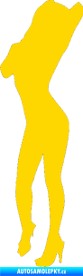 Samolepka Erotická žena 008 levá jasně žlutá