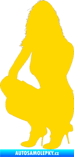 Samolepka Erotická žena 009 levá jasně žlutá
