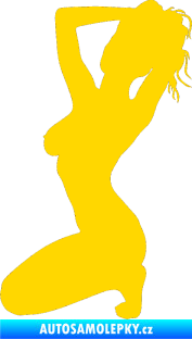 Samolepka Erotická žena 012 levá jasně žlutá