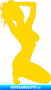 Samolepka Erotická žena 012 pravá jasně žlutá