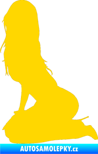 Samolepka Erotická žena 013 levá jasně žlutá