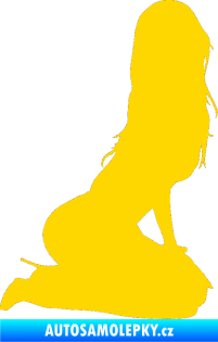 Samolepka Erotická žena 013 pravá jasně žlutá