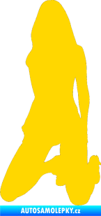 Samolepka Erotická žena 014 levá jasně žlutá