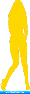 Samolepka Erotická žena 015 pravá jasně žlutá