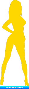 Samolepka Erotická žena 017 pravá jasně žlutá