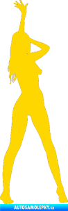 Samolepka Erotická žena 021 pravá jasně žlutá