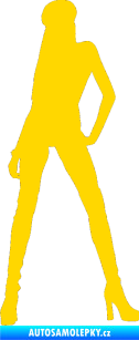 Samolepka Erotická žena 022 levá jasně žlutá