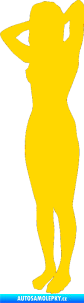 Samolepka Erotická žena 024 levá jasně žlutá