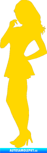Samolepka Erotická žena 025 levá jasně žlutá