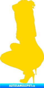 Samolepka Erotická žena 031 levá jasně žlutá