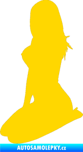 Samolepka Erotická žena 032 levá jasně žlutá