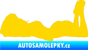 Samolepka Erotická žena 034 levá jasně žlutá