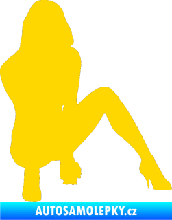 Samolepka Erotická žena 037 pravá jasně žlutá