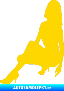 Samolepka Erotická žena 041 levá jasně žlutá