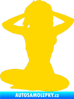 Samolepka Erotická žena 042 levá jasně žlutá