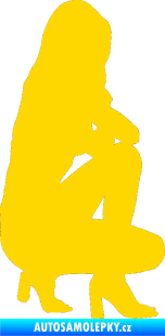 Samolepka Erotická žena 044 pravá jasně žlutá