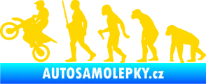 Samolepka Evoluce 002 motokros levá jasně žlutá