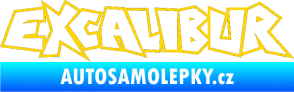 Samolepka Excalibur obrys jasně žlutá