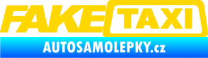 Samolepka Fake taxi nápis jasně žlutá
